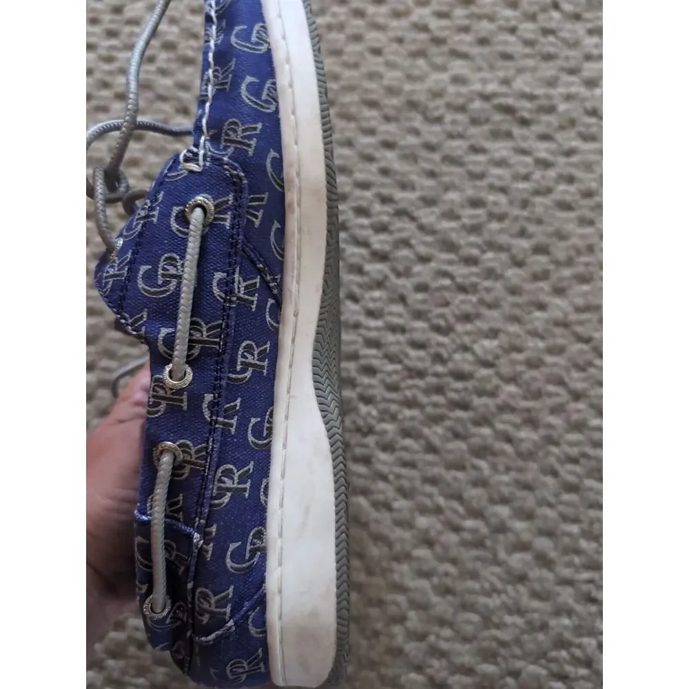Women's Summer MLB Colorado Rockies Canvas Boat‎ ShoeSz9.5 Baseball Woman's